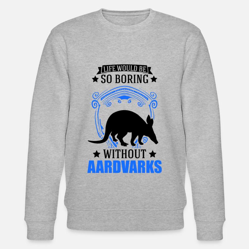 Erdferkel Geschenk Aardvark - Stanley/Stella Unisex Bio-Sweatshirt CHANGER  - Grau meliert