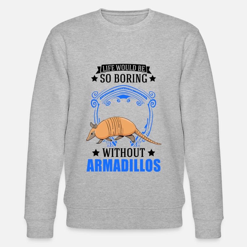 Armadillo Geschenk Gürteltier - Stanley/Stella Unisex Bio-Sweatshirt CHANGER  - Grau meliert