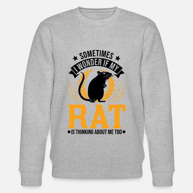 Rattenbesitzer Geschenk Ratte - Stanley/Stella Unisex Bio-Sweatshirt CHANGER  - Grau meliert