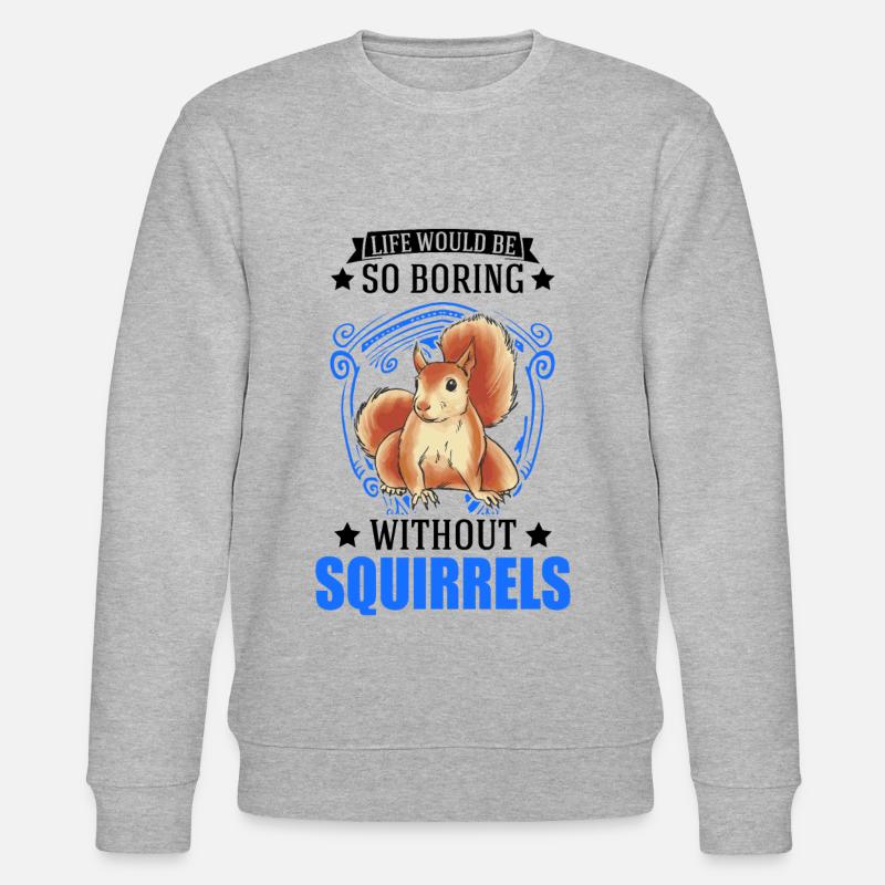 Eichhörnchen Geschenk Squirrel Grauhörnchen - Stanley/Stella Unisex Bio-Sweatshirt CHANGER  - Grau meliert