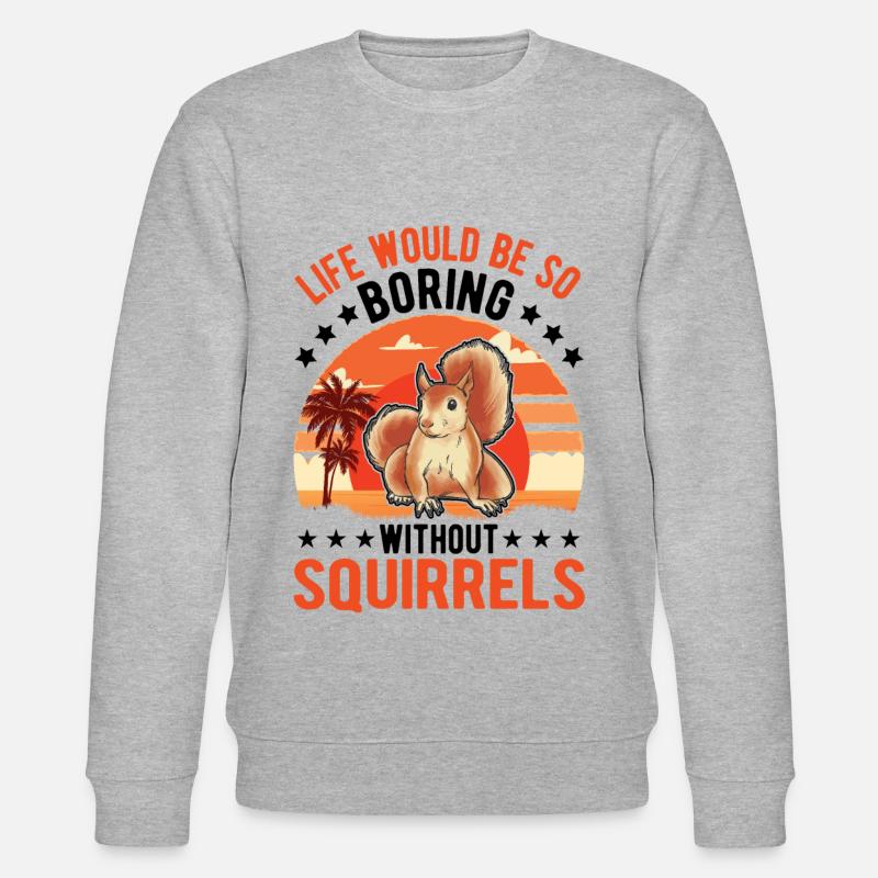 Squirrel Gift Squirrel Grey Squirrel - Stanley/Stella CHANGER Unisex Organic Sweatshirt - heather grey