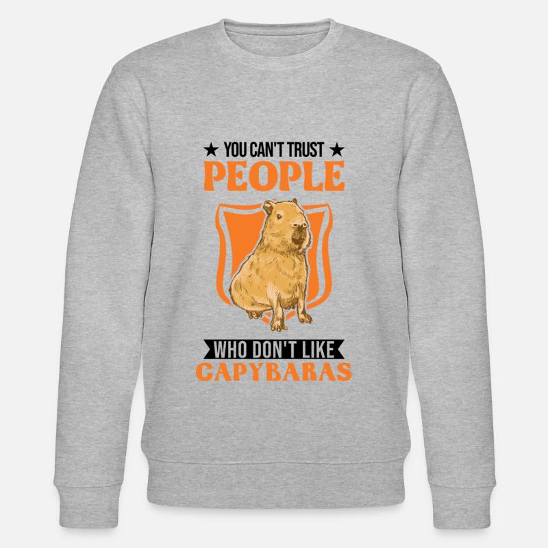 Capybara Cadeau Capibara - Sweat bio CHANGER Stanley/Stella Unisexe - gris chiné