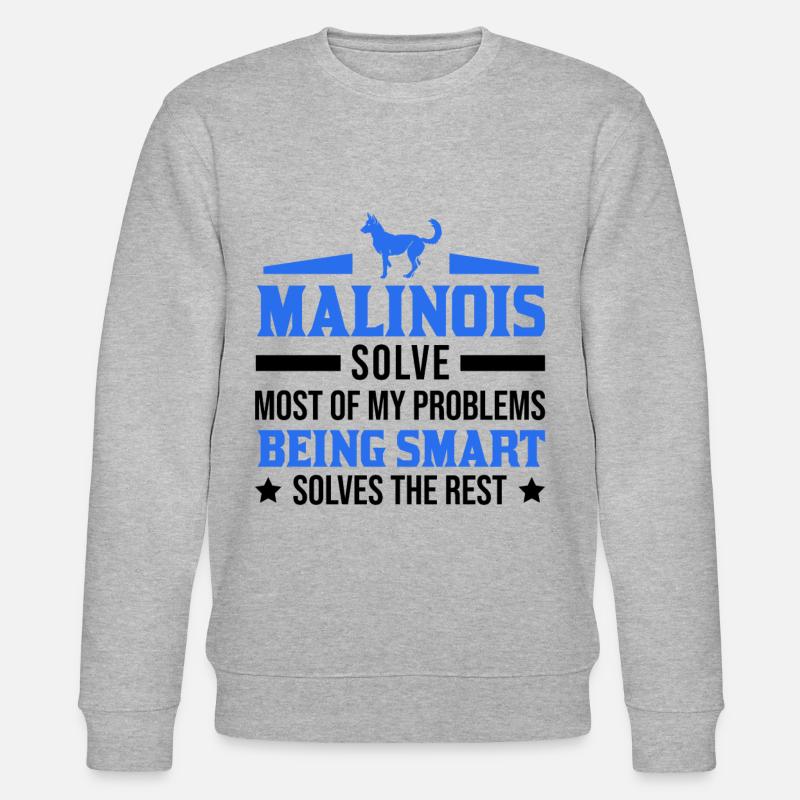 Malinois Gift Belgian Shepherd - Stanley/Stella CHANGER Unisex Organic Sweatshirt - heather grey
