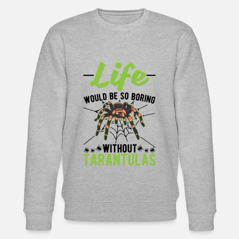 Tarantel Geschenk Spinne Tarantula - Stanley/Stella Unisex Bio-Sweatshirt CHANGER  - Grau meliert