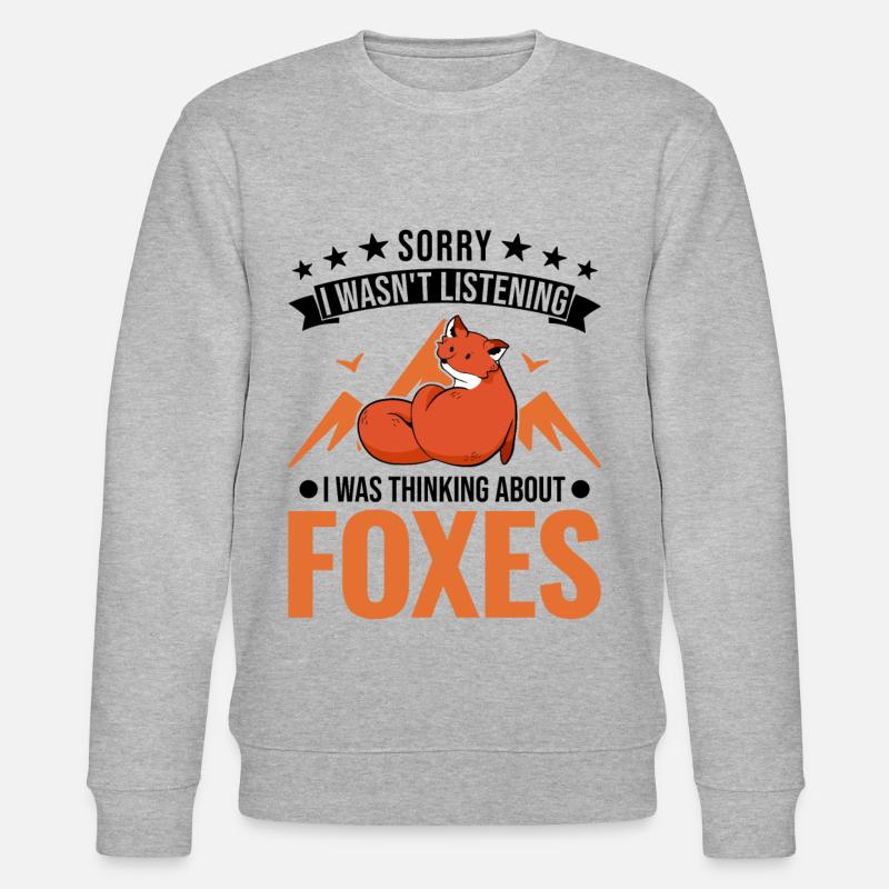 Fox Gift Red Fox - Stanley/Stella CHANGER Unisex Organic Sweatshirt - heather grey