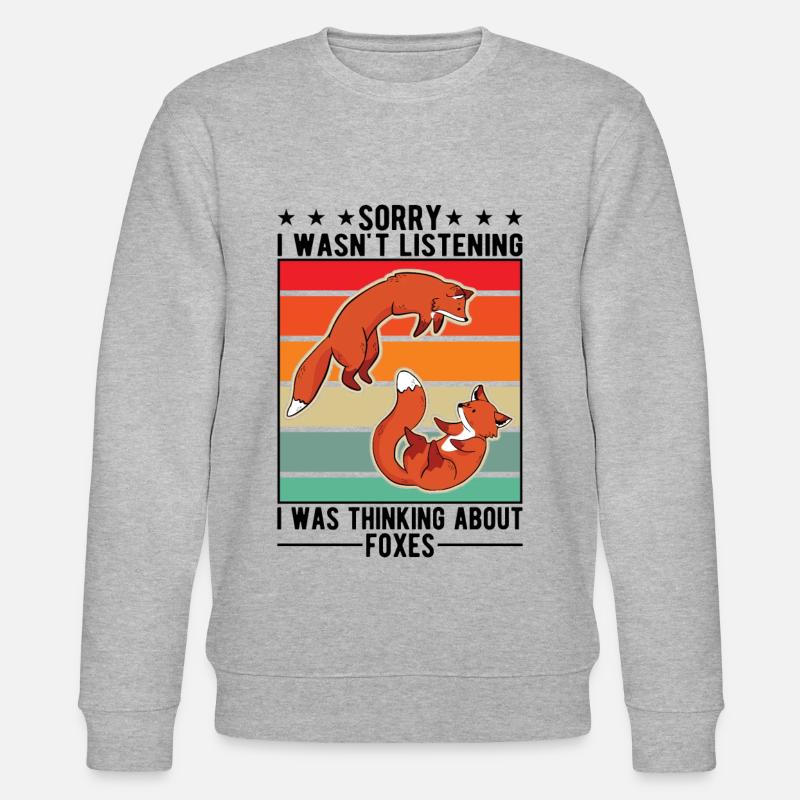 Fuchs Geschenk Rotfuchs - Stanley/Stella Unisex Bio-Sweatshirt CHANGER  - Grau meliert