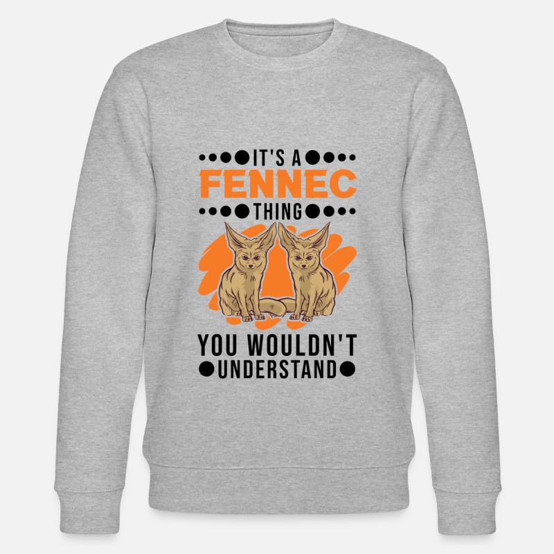 Fennec Gift Desert Fox - Stanley/Stella CHANGER Unisex Organic Sweatshirt - heather grey