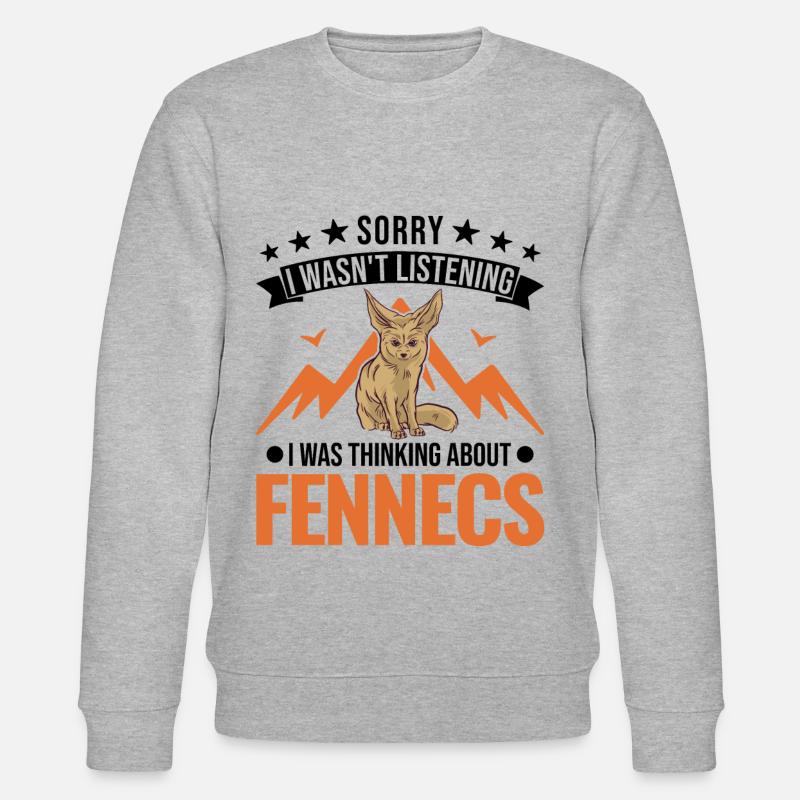 Fennec Gift Desert Fox Fennec - Stanley/Stella CHANGER Unisex Organic Sweatshirt - heather grey