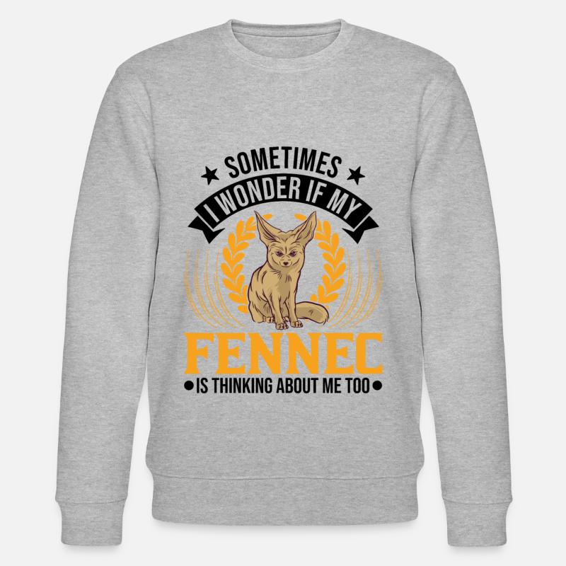 Fennec Gave Fennec Ørkenræv - Stanley/Stella økologisk unisex-sweatshirt CHANGER - grå meleret