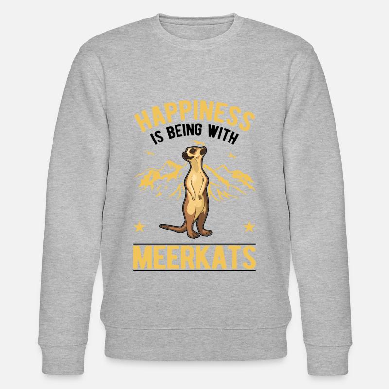 Erdmännchen Glück - Stanley/Stella Unisex Bio-Sweatshirt CHANGER  - Grau meliert
