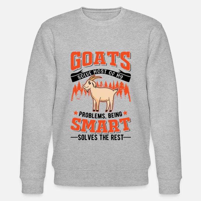 Chèvres Cadeau Chèvre Hôte Chèvre - Sweat bio CHANGER Stanley/Stella Unisexe - gris chiné