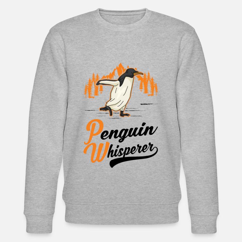 Pinguin Flüsterer Penguin - Stanley/Stella Unisex Bio-Sweatshirt CHANGER  - Grau meliert