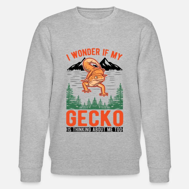 Gecko Cadeau Léopard Gecko - Sweat bio CHANGER Stanley/Stella Unisexe - gris chiné