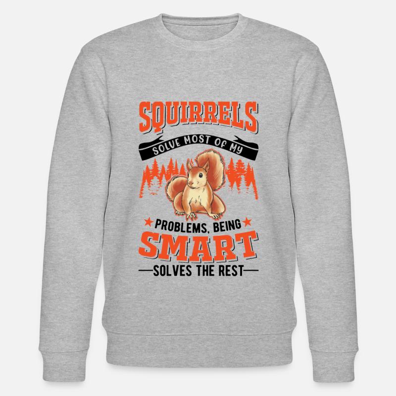 Écureuil Cadeau Écureuil Gris - Sweat bio CHANGER Stanley/Stella Unisexe - gris chiné