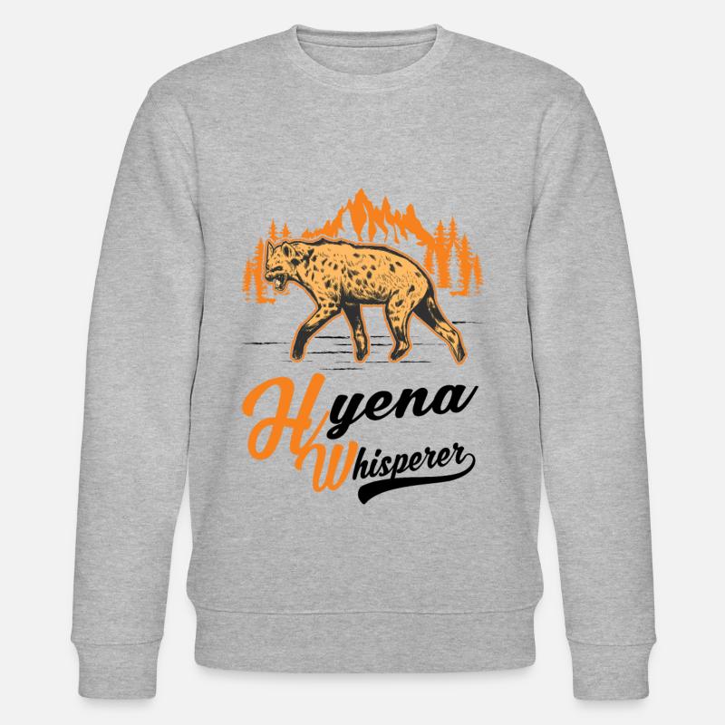 Hyänen Flüsterer Erdwolf Hyena - Stanley/Stella Unisex Bio-Sweatshirt CHANGER  - Grau meliert