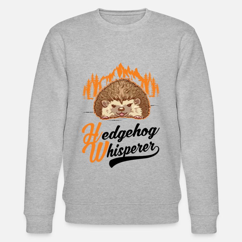 Igel Flüsterer Hedgehog Whisperer - Stanley/Stella CHANGER Unisex Organic Sweatshirt - heather grey