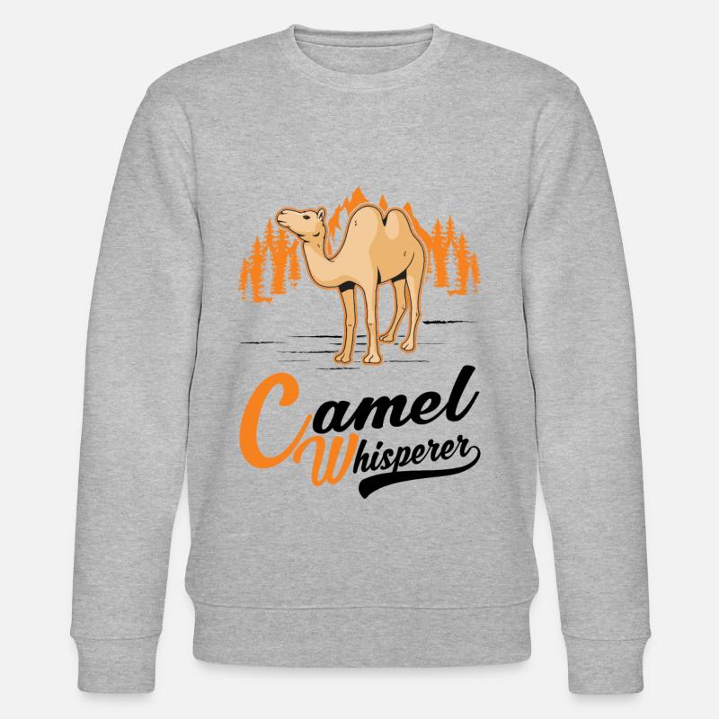 Kamelflüsterer Kamel Flüsterer Großkamel - Stanley/Stella Unisex Bio-Sweatshirt CHANGER  - Grau meliert