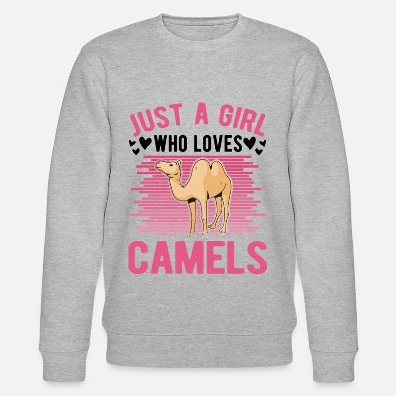Kamel Mädchen Dromedar Ägypten Großkamel - Stanley/Stella Unisex Bio-Sweatshirt CHANGER - Grau meliert