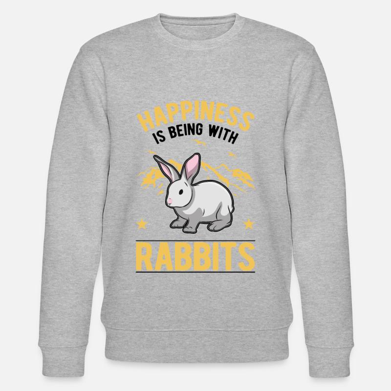 Rabbit Lucky Rabbit Rabbit - Stanley/Stella CHANGER Unisex Organic Sweatshirt - heather grey