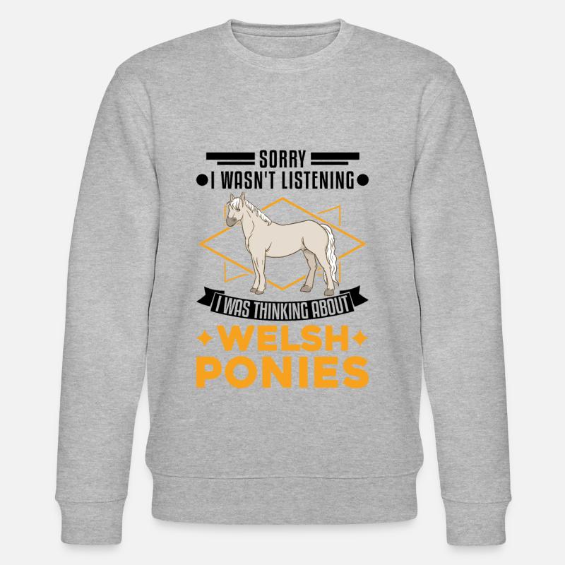 Welsh Pony Geschenk - Stanley/Stella Unisex Bio-Sweatshirt CHANGER  - Grau meliert