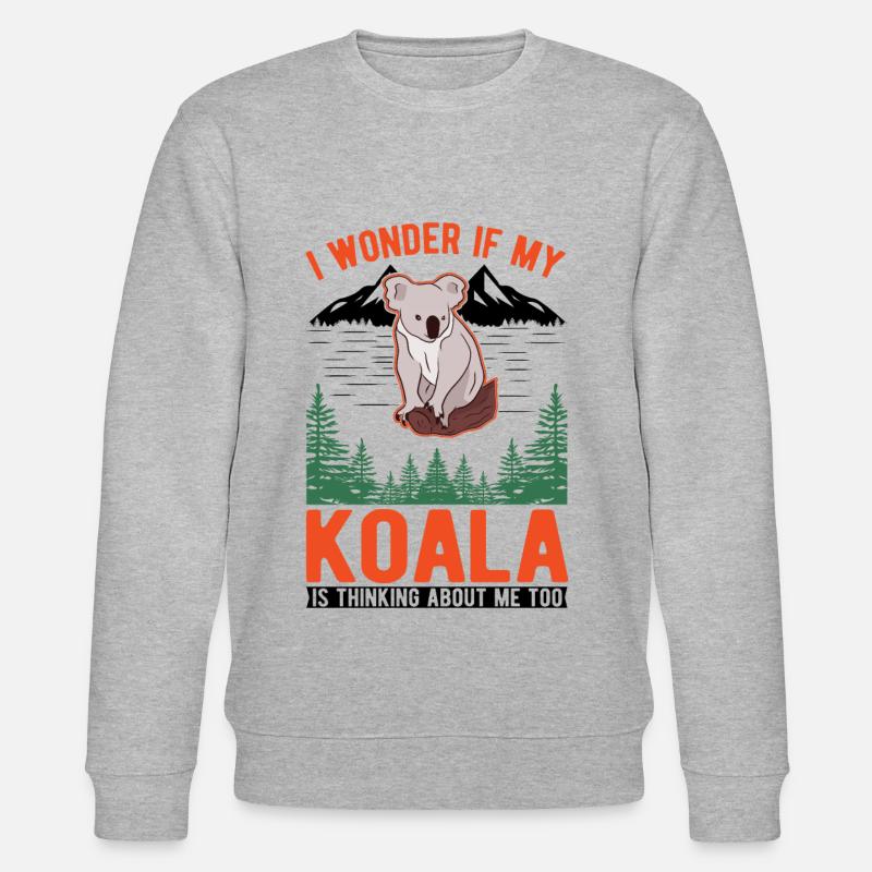 Koala Liebhaber Koalabär - Stanley/Stella Unisex Bio-Sweatshirt CHANGER  - Grau meliert