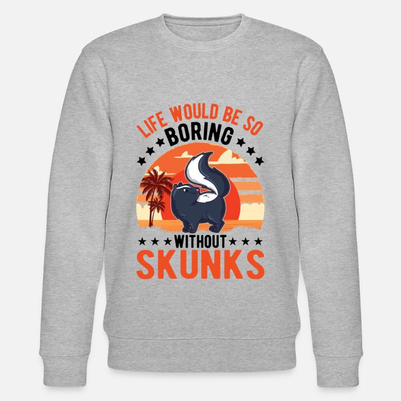Stinktier Geschenk - Stanley/Stella Unisex Bio-Sweatshirt CHANGER  - Grau meliert