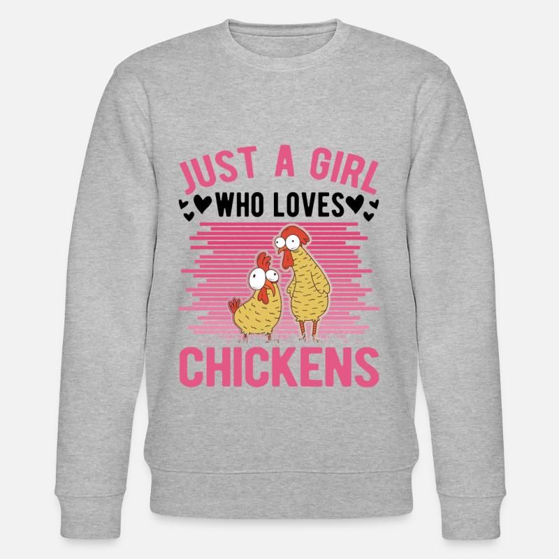 Poulets Fille Fermière Poulet Fermier - Sweat bio CHANGER Stanley/Stella Unisexe - gris chiné