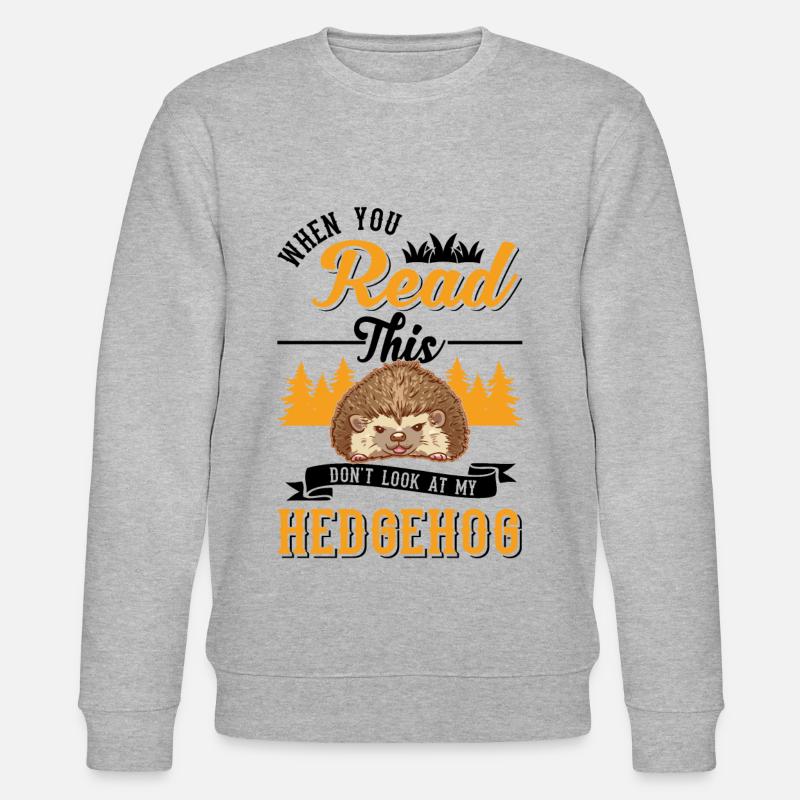 Igel Geschenk Stacheligel - Stanley/Stella Unisex Bio-Sweatshirt CHANGER  - Grau meliert