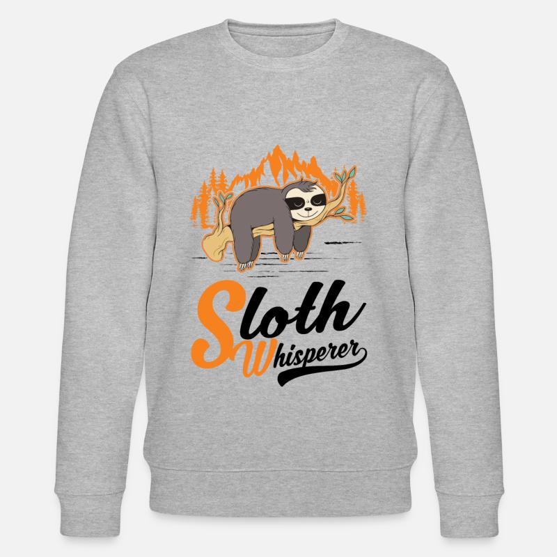 Faultier Flüsterer Sloth Whisperer - Stanley/Stella CHANGER Unisex Organic Sweatshirt - heather grey