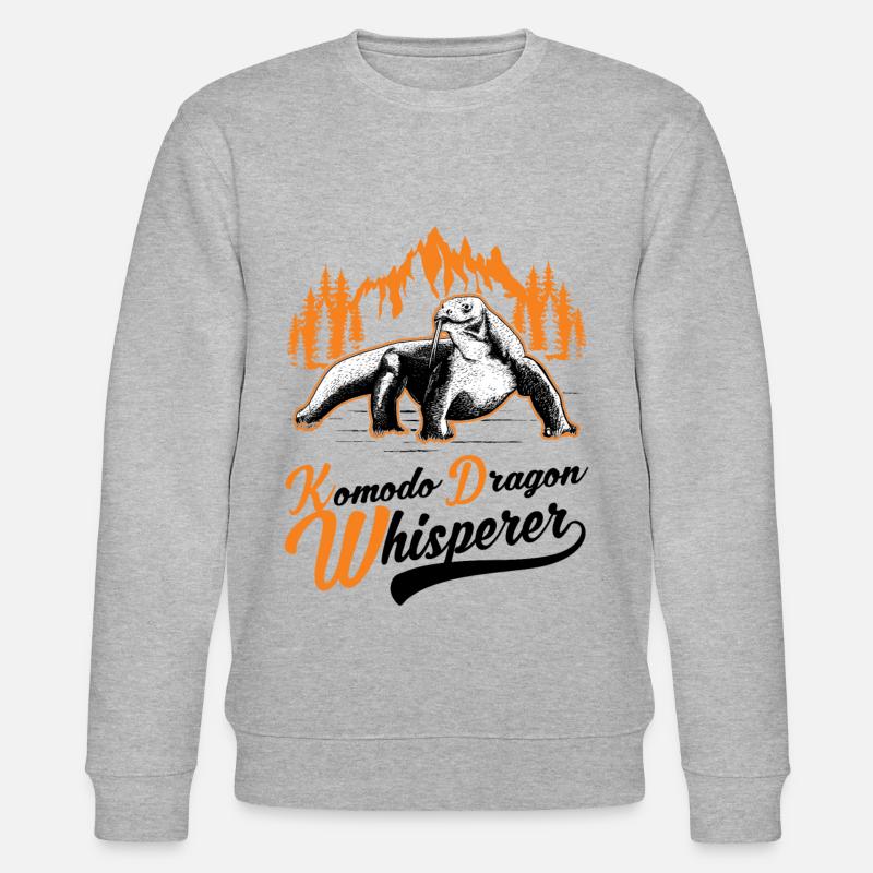 Komodowaran Flüsterer Komodo Dragon Whisperer - Stanley/Stella Unisex Bio-Sweatshirt CHANGER  - Grau meliert