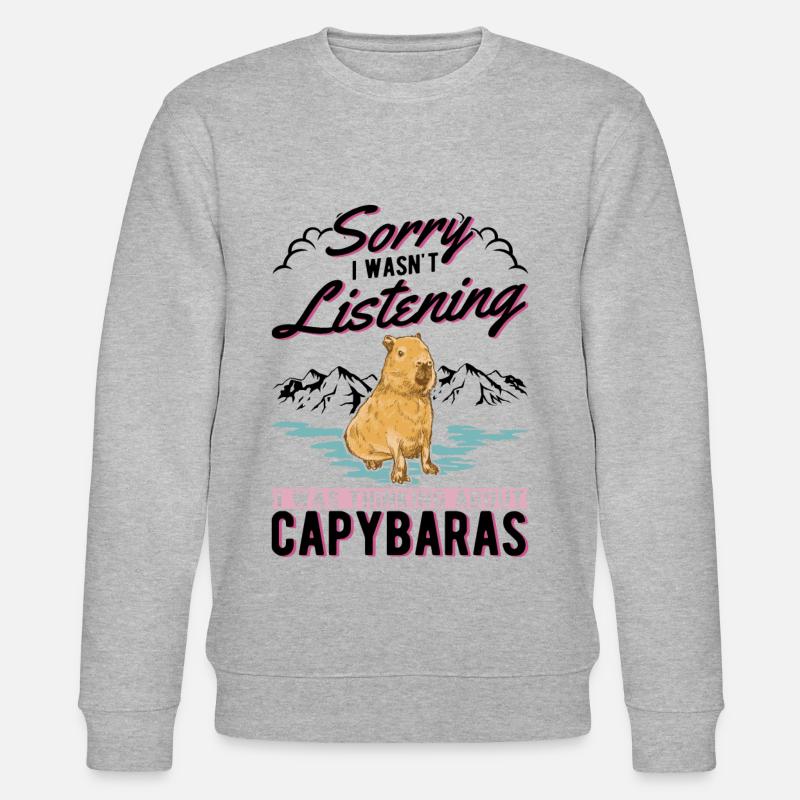 Capybara Gift Capibara capybara - Stanley/Stella CHANGER Unisex Organic Sweatshirt - heather grey
