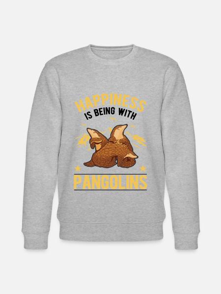 Pangolin Lucky Pangolin - Stanley/Stella CHANGER Unisex Organic Sweatshirt - heather grey
