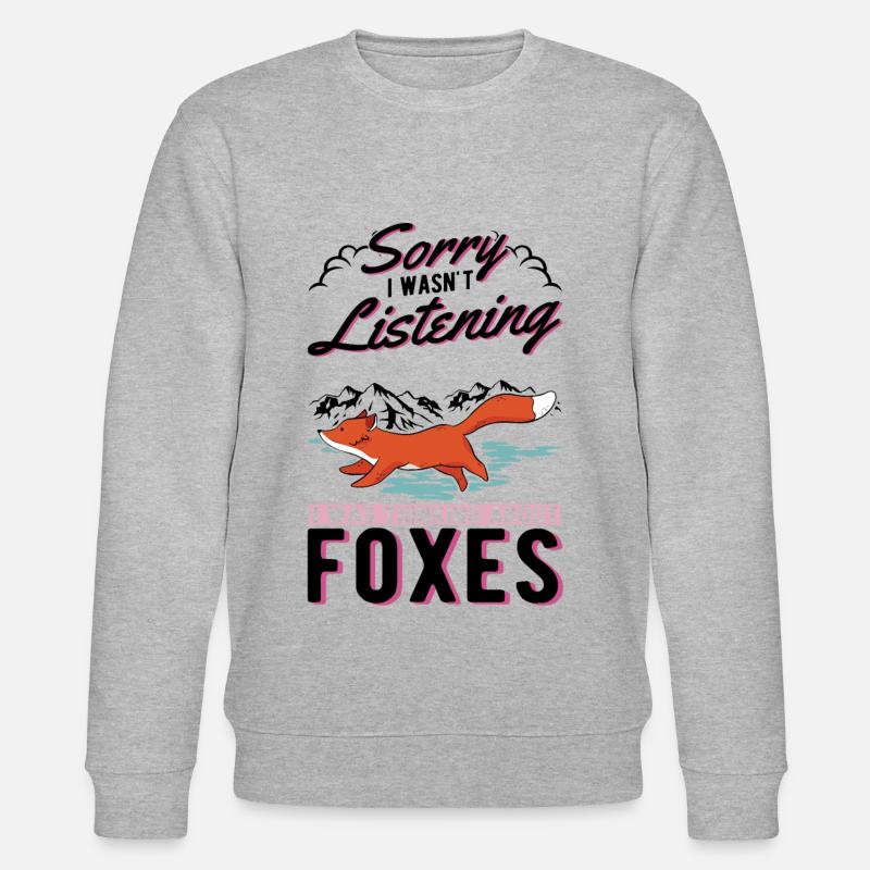 Fox Gift Red Fox - Stanley/Stella CHANGER Unisex Organic Sweatshirt - heather grey