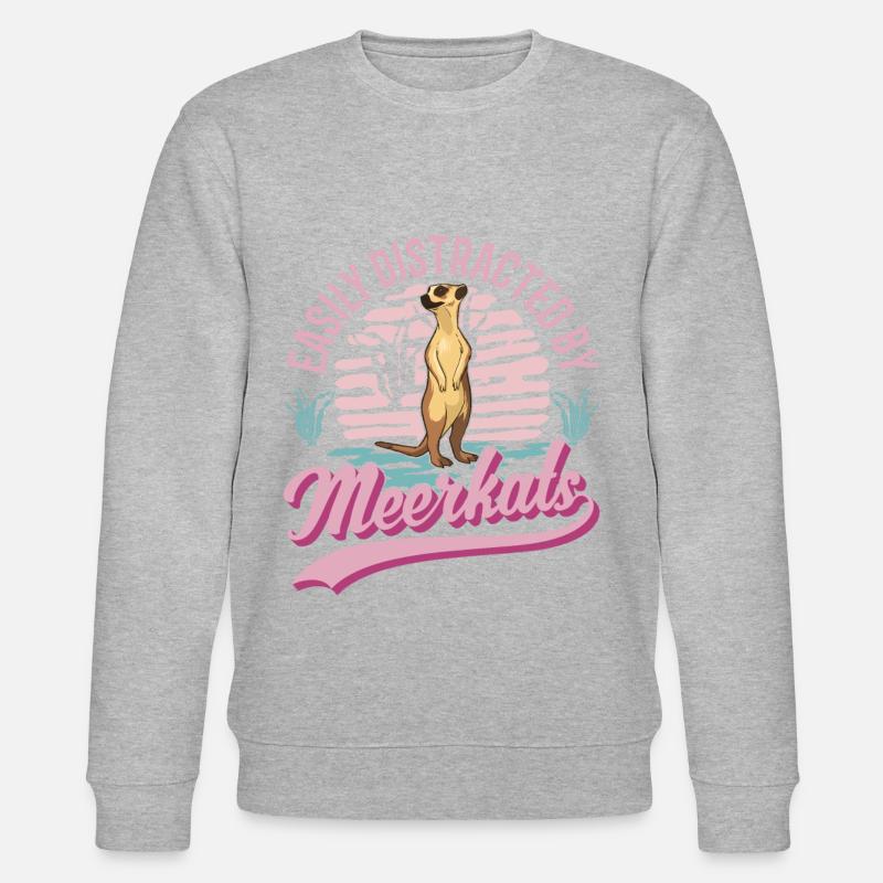 Erdmännchen Geschenk Meerkat - Stanley/Stella Unisex Bio-Sweatshirt CHANGER  - Grau meliert