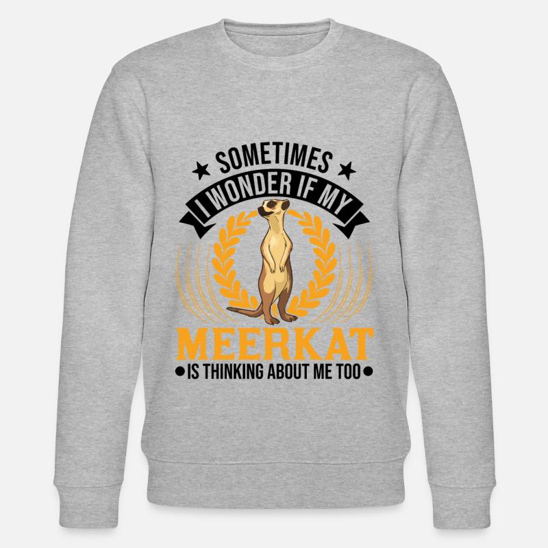 Erdmännchen surikat suricate - Sweat bio CHANGER Stanley/Stella Unisexe - gris chiné