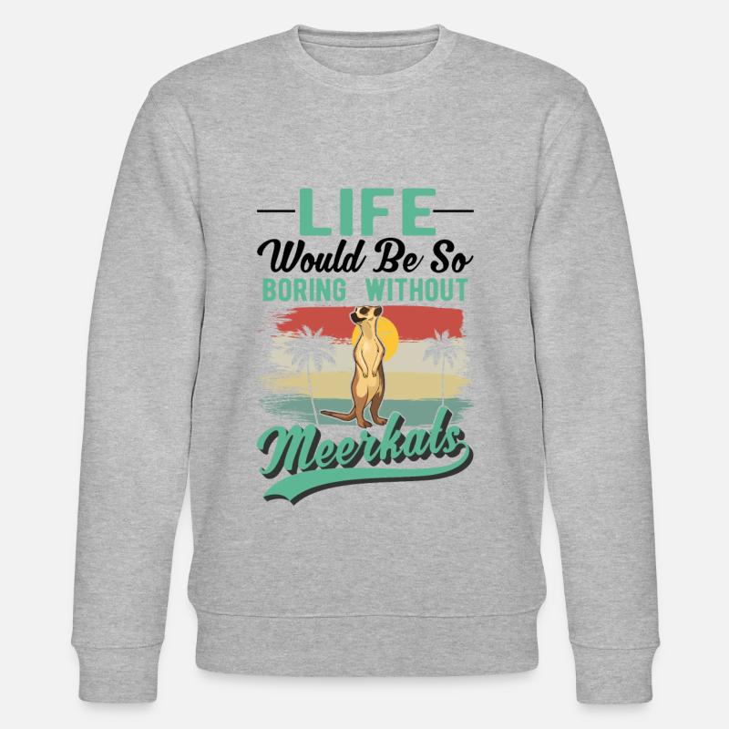 Erdmännchen Geschenk Meerkat - Stanley/Stella Unisex Bio-Sweatshirt CHANGER  - Grau meliert