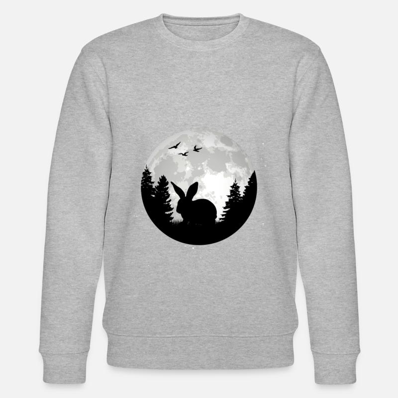 Lapin Lune Lapin Lapin - Sweat bio CHANGER Stanley/Stella Unisexe - gris chiné