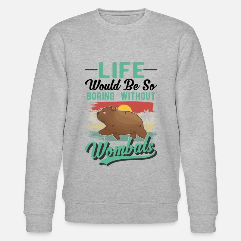 Australischer Wombat - Stanley/Stella Unisex Bio-Sweatshirt CHANGER  - Grau meliert