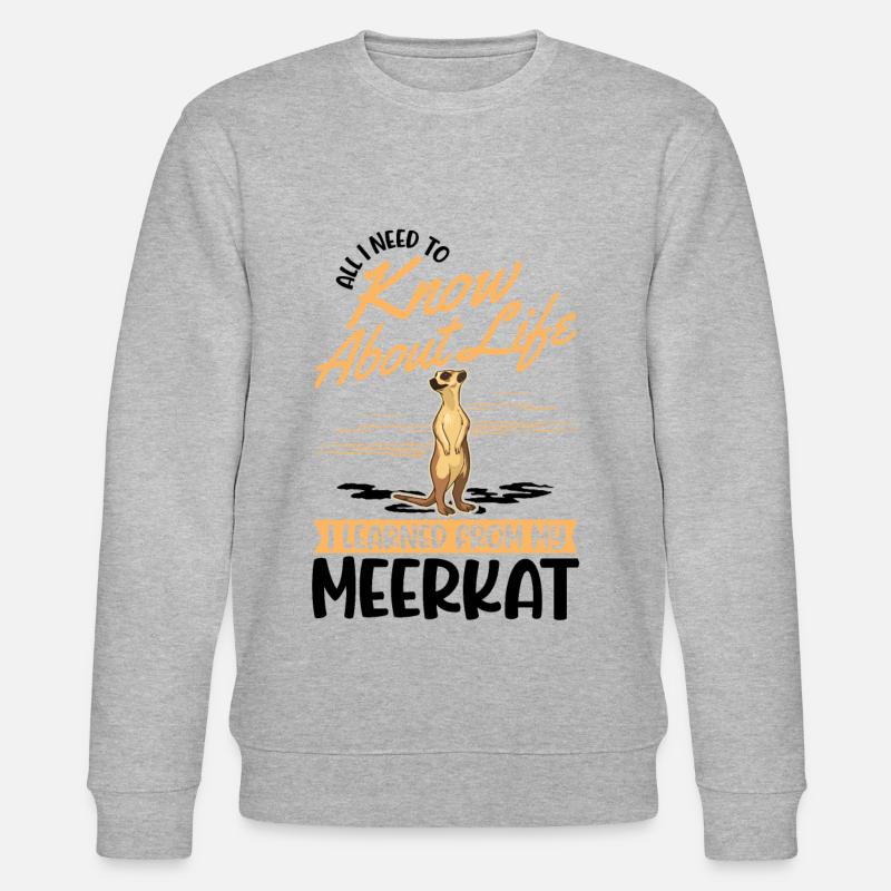 Erdmännchen Meerkat - Stanley/Stella CHANGER Unisex Organic Sweatshirt - heather grey