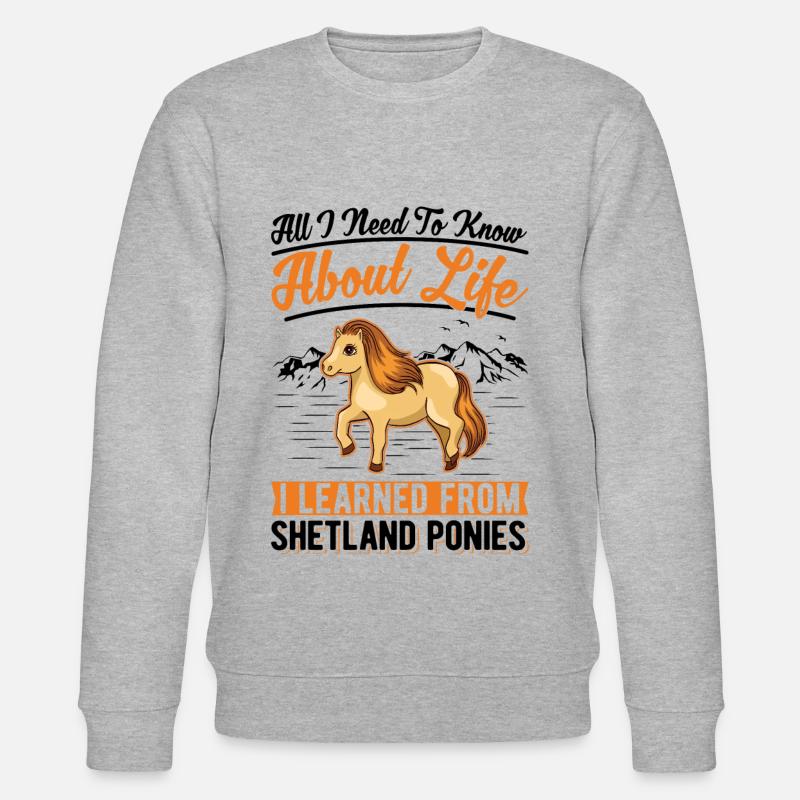 Shetland pony Shetland pony Shetty - Stanley/Stella CHANGER Unisex Organic Sweatshirt - heather grey