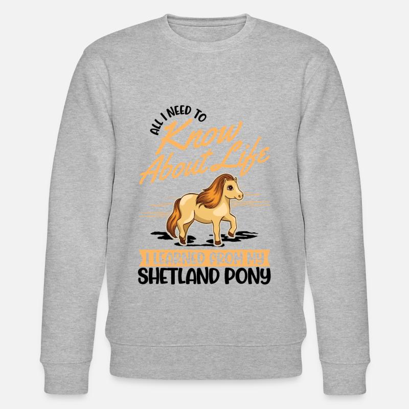 Shetlandpony Shetland-Pony Shetty - Stanley/Stella Unisex Bio-Sweatshirt CHANGER  - Grau meliert