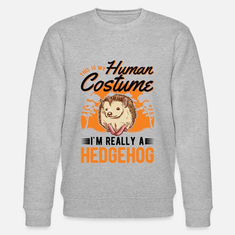 Hérisson Halloween Costume de hérisson - Sweat bio CHANGER Stanley/Stella Unisexe - gris chiné