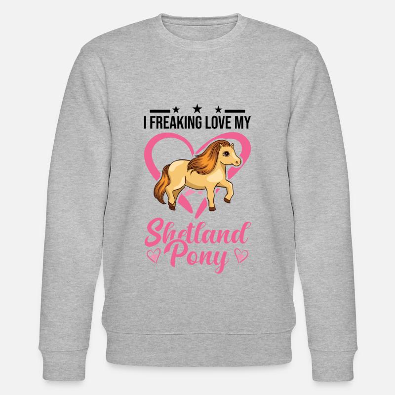 Shetland Pony Cadeau Shetty - Sweat bio CHANGER Stanley/Stella Unisexe - gris chiné