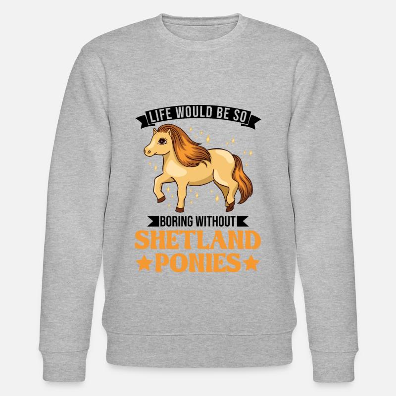 Shetland Pony Cadeau Shetty - Sweat bio CHANGER Stanley/Stella Unisexe - gris chiné