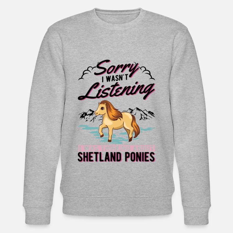 Shetland Pony Shetland-Pony Shetty - Stanley/Stella Unisex Bio-Sweatshirt CHANGER  - Grau meliert