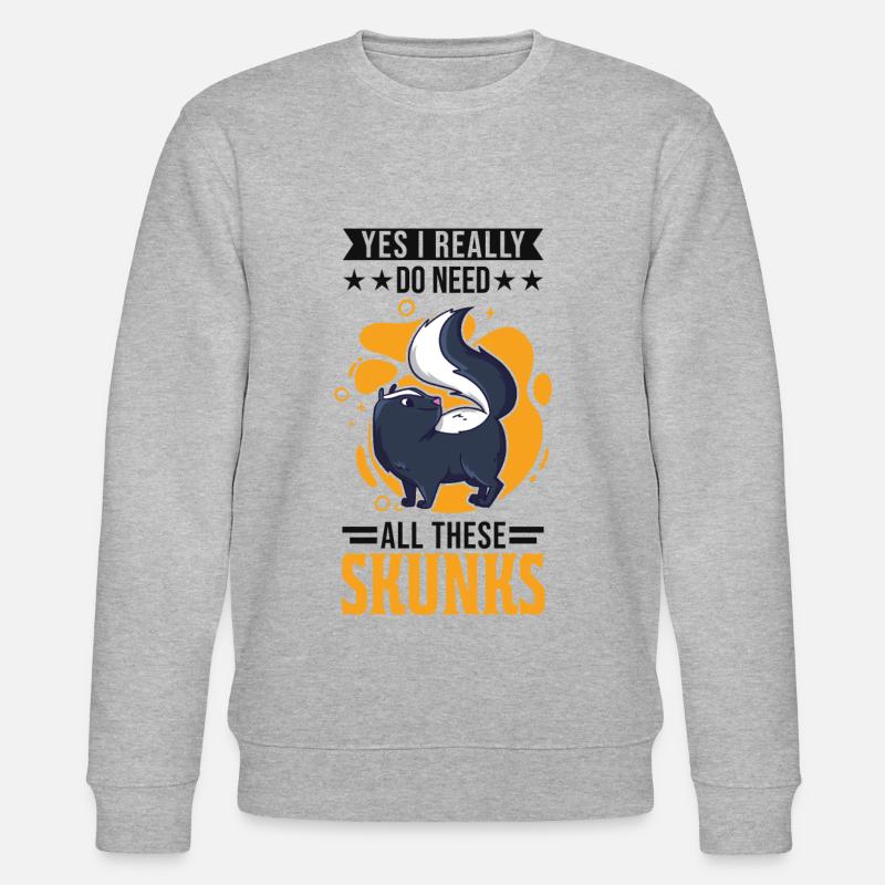 Stinktier Geschenk - Stanley/Stella Unisex Bio-Sweatshirt CHANGER  - Grau meliert