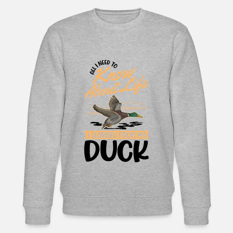Duck gift duck breeder - Stanley/Stella CHANGER Unisex Organic Sweatshirt - heather grey