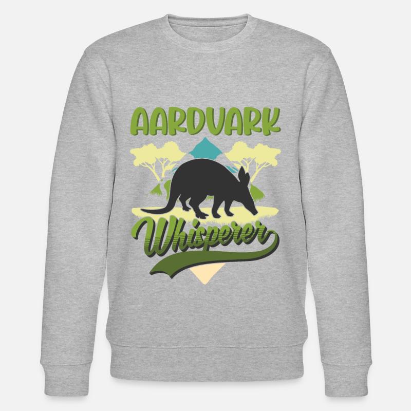 Erdferkel Flüsterer Aardvark Whisperer - Stanley/Stella Unisex Bio-Sweatshirt CHANGER - Grau meliert