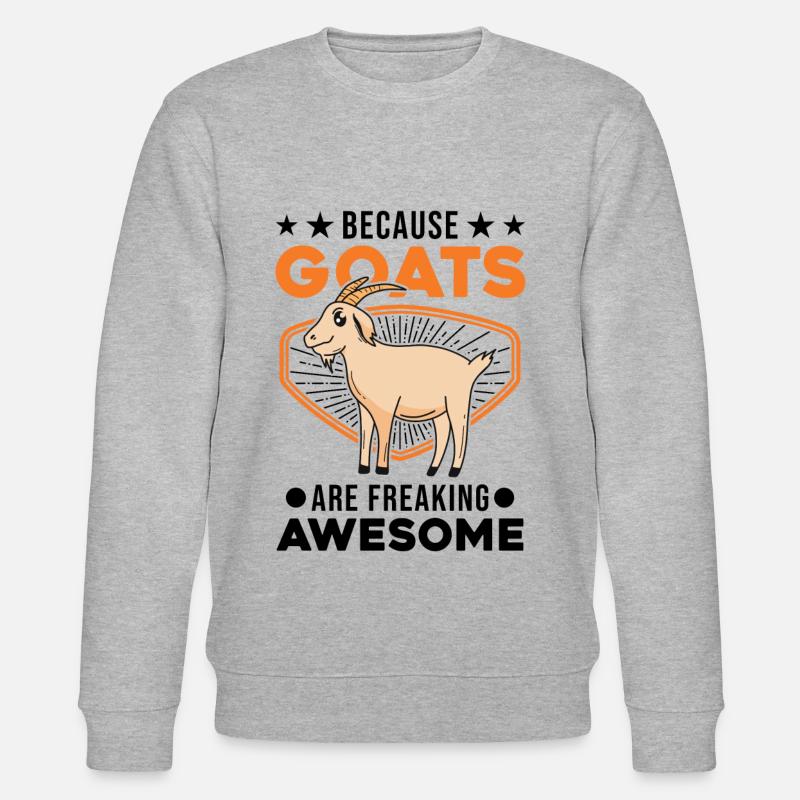Ziege Ziegenhirte Geschenk - Stanley/Stella Unisex Bio-Sweatshirt CHANGER - Grau meliert