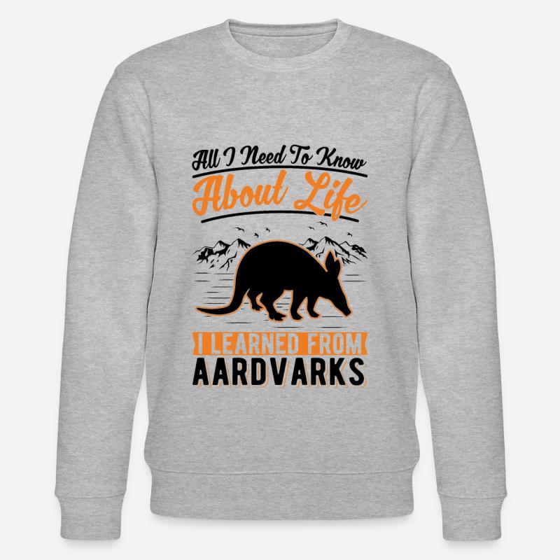 Aardvark Gift Aardvark - Stanley/Stella CHANGER Unisex Organic Sweatshirt - heather grey
